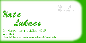 mate lukacs business card